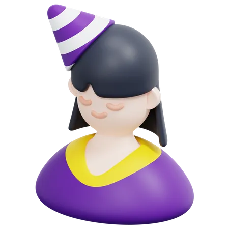 Birthday Girl  3D Icon