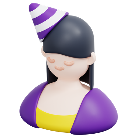 Birthday Girl  3D Icon