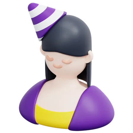 Birthday Girl  3D Icon