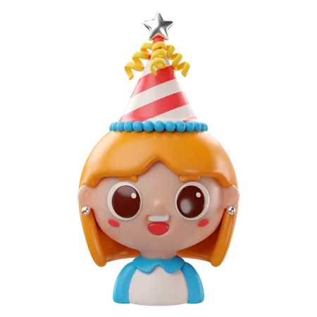 3 D Birthday Icon Birthday Girl 3D Icon