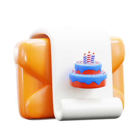 Birthday Invitation  3D Icon
