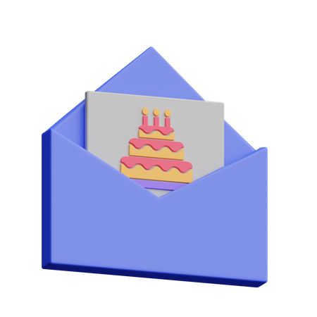 Birthday Invitation  3D Icon