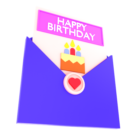 Birthday Invitation  3D Icon