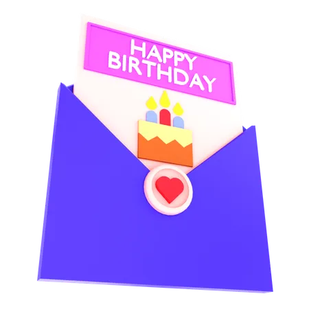 Birthday Invitation  3D Icon