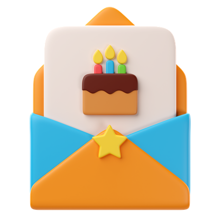 Birthday Invitation  3D Icon