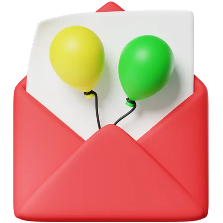 Birthday Invitation  3D Icon