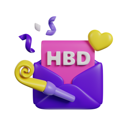 Birthday Letter  3D Icon