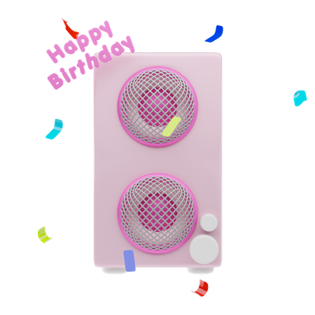 誕生日の音楽  3D Icon