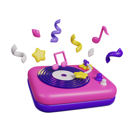 Birthday Music Party  3D Icon
