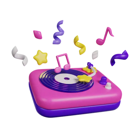Birthday Music Party  3D Icon