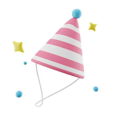 Birthday Party Hat 3D Icon