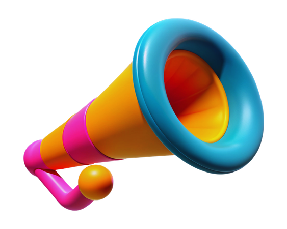 Birthday Party Horn  3D Icon