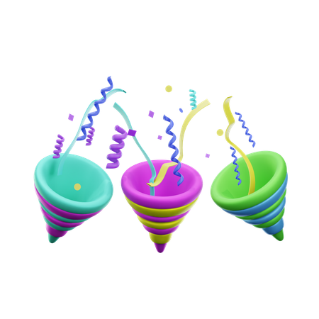 Birthday poppers  3D Icon