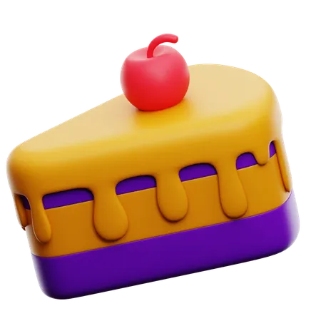 Birthday slice Cake  3D Icon