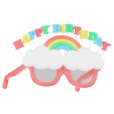 Birthday Spectacles  3D Icon