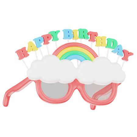 Birthday Spectacles  3D Icon