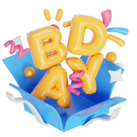 Birthday surprise  3D Icon