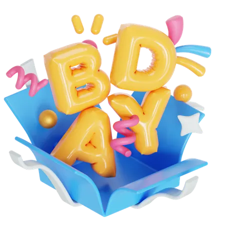 Birthday surprise  3D Icon