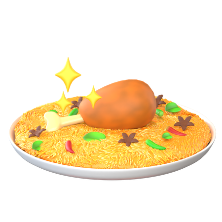 Biryani Rice  3D Icon
