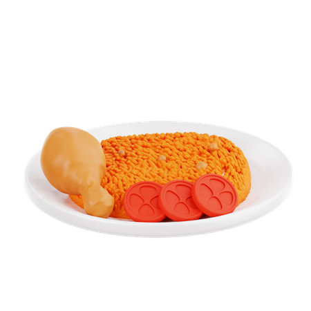Biryani Rice  3D Icon