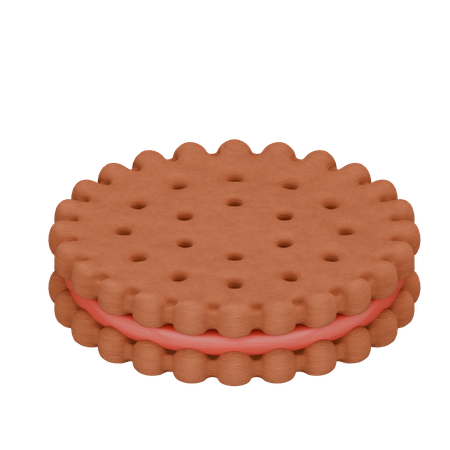 Biscoito de morango  3D Icon