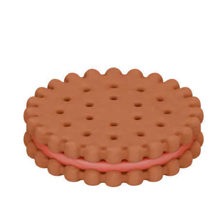 Biscoito de morango  3D Icon