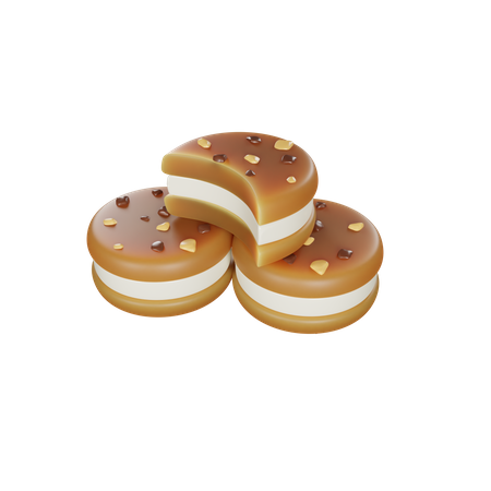 Biscoito Sanduíche  3D Icon