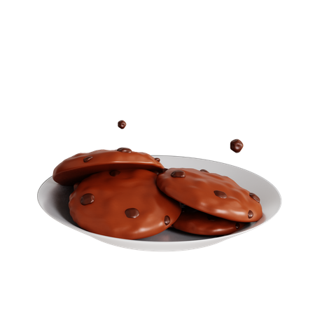 Biscoitos de chocolate  3D Icon