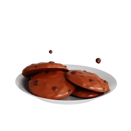 Biscoitos de chocolate  3D Icon