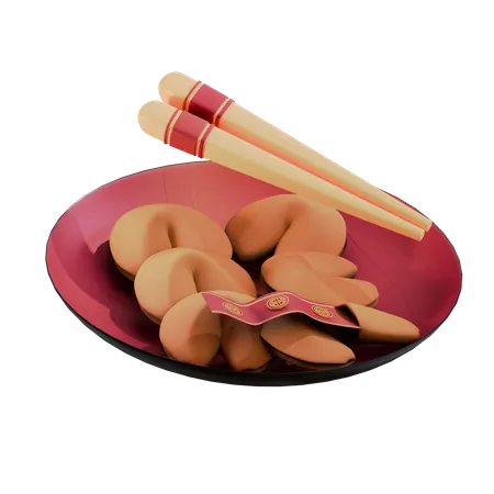 Biscoitos da sorte chineses  3D Icon