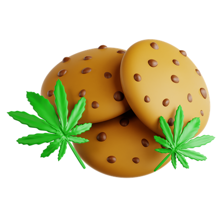 Biscoitos de cannabis  3D Icon
