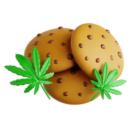 Biscoitos de cannabis  3D Icon