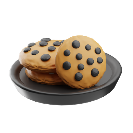 Biscoitos de chocolate  3D Icon