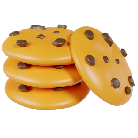 Biscoitos de chocolate  3D Icon