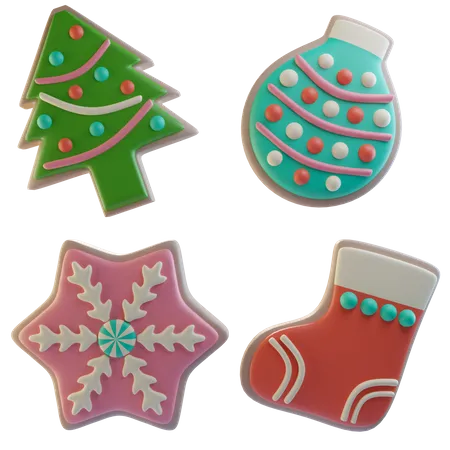 Biscoitos natalinos  3D Icon