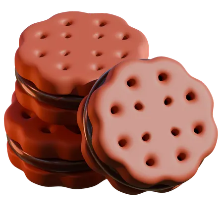 Biscuit Chocolate  3D Icon