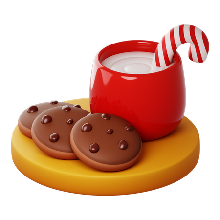 Biscuit et tasse de café  3D Icon