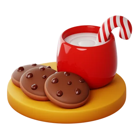 Biscuit et tasse de café  3D Icon