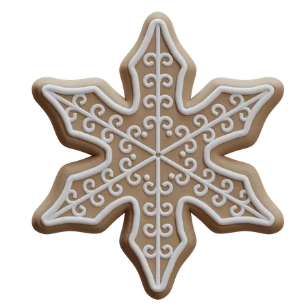 Biscuit flocon de neige  3D Illustration