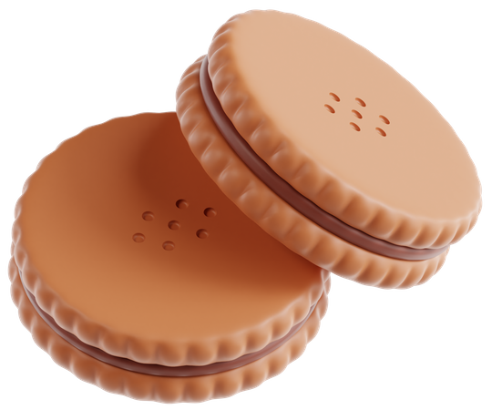 Biscuits à la crème  3D Icon