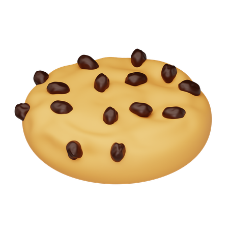 Biscuits nappés chocolat noir  3D Icon