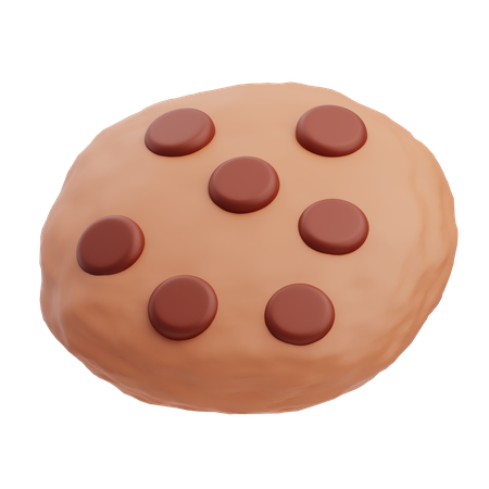 Biscuits nappés chocolat noir  3D Icon