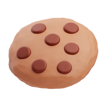 Biscuits nappés chocolat noir  3D Icon