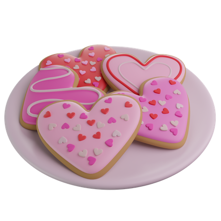 Biscuits au sucre de la Saint-Valentin  3D Icon