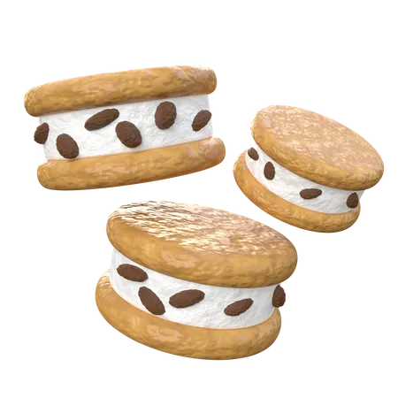 Biscuits à la crème glacée  3D Icon