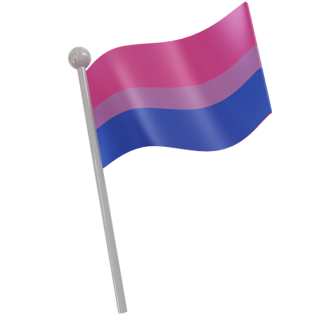 Bisexual Flag 3D Illustration