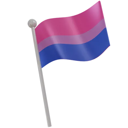 Bisexual Flag  3D Illustration