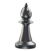 Bishop Chess Piece Black
