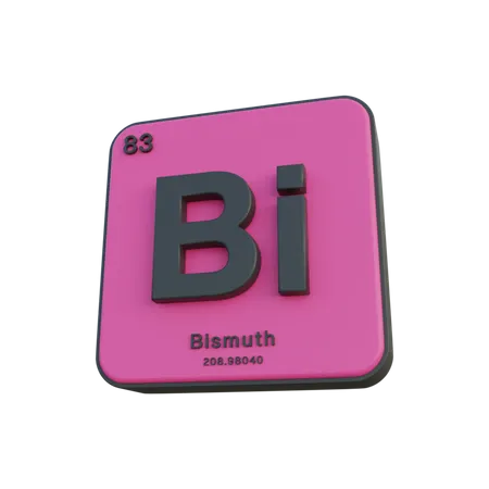 Bismuth  3D Illustration