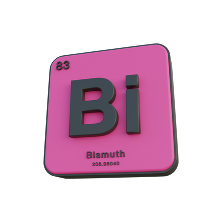 Bismuth  3D Illustration